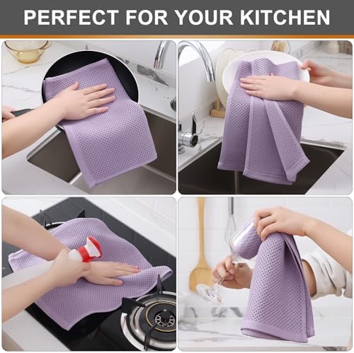 Kitinjoy 100% Cotton Waffle 4-Pack Kitchen Towels - Image 4