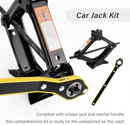 Scissor Jack for Car, Portable Tire Changing Kit - Image 4