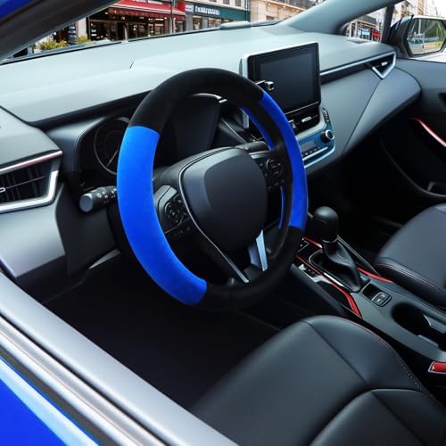 SEG Direct Plush Steering Wheel Cover 14.5"-15" Heavy-Duty, Summer Winter - Image 3