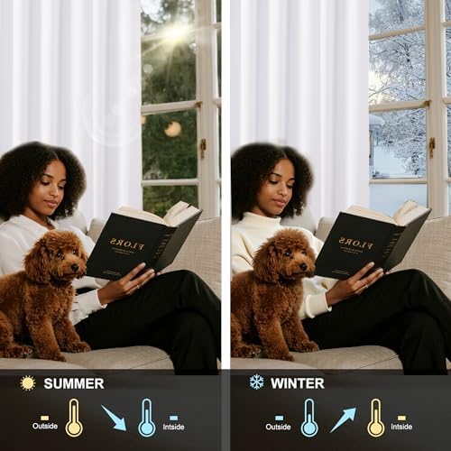 NICETOWN 100% Blackout Window Curtain Panels 78 inch Length - Image 3