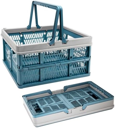 VALESKA Collapsible Crate 20L, Plastic Milk Crates by VALESKA