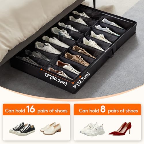 Lifewit Under Bed Shoe Storage Organizer, 4 Pack - Image 4
