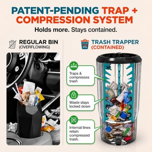 Trash Trapper Car Trash Can Cup Holder | Trash Can - Image 3