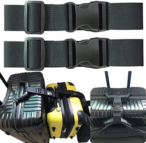 2pcs Travel Luggage Straps for Suitcases, Two Add a Bag Travel Luggage by monochef