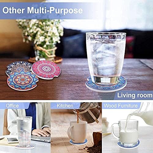 Car Coasters for Drinks Absorbent, 10 Pack 2.56in Car Coasters Absorbent Ceramic - Image 3