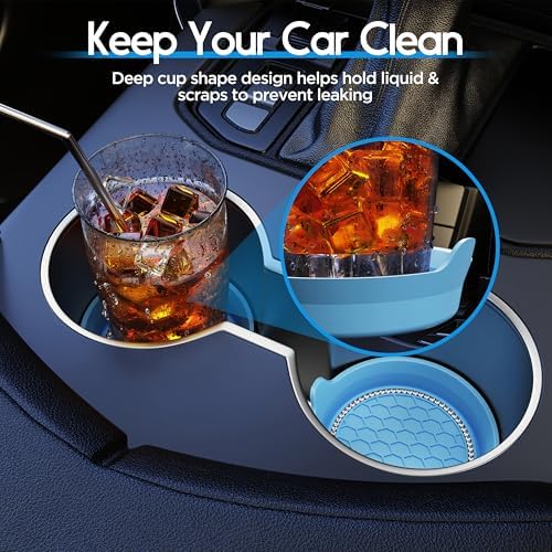 Amooca 4-Pack Car Cup Holder Coaster Bling Crystal Rhinestone Car Interior - Image 2