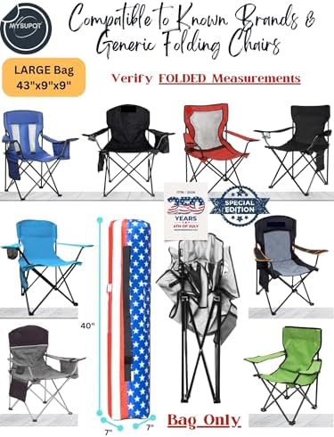 43"x9"x9" Replacement Bag for Folding Camping Chair, Camp Chairs, Yoga Mat - Image 5