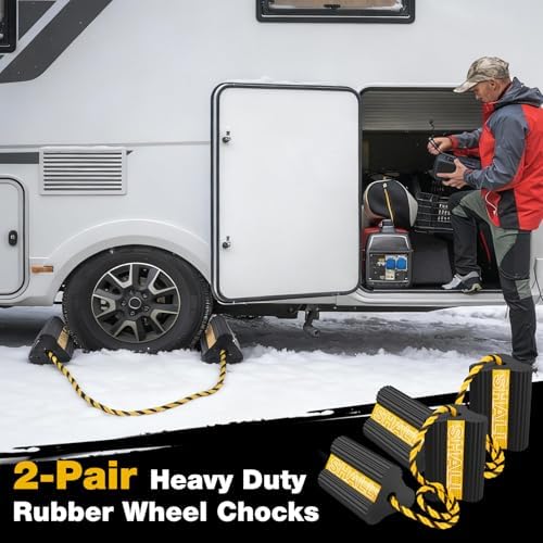 SHALL Wheel Chocks, Heavy Duty Rubber Wheel Chocks - Image 5