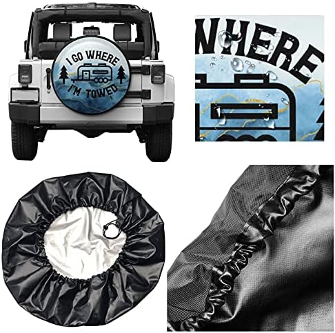Siski I Go Where I'm Towed Spare Tire Cover Wheel Protectors Weatherproof - Image 5
