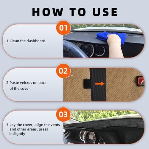 Dashboard Cover Dash Mat Fit for to-yota Sienna 2010-2004, Car Dash Board Mat - Image 6