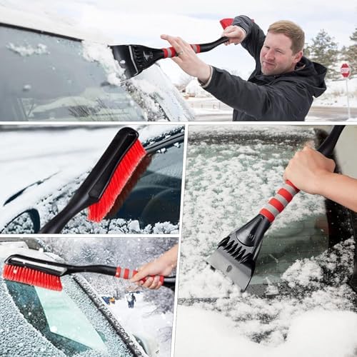 FOVAL 27" Snow Brush with Wider Ice Scraper, Snow Removal Tool Car Brush with - Image 7