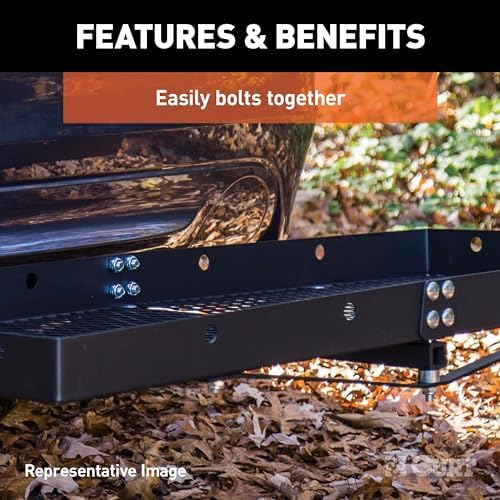 CURT 18109 Tray-Style Trailer Hitch Cargo Carrier, 500 lbs. Capacity, 60-Inch x - Image 5