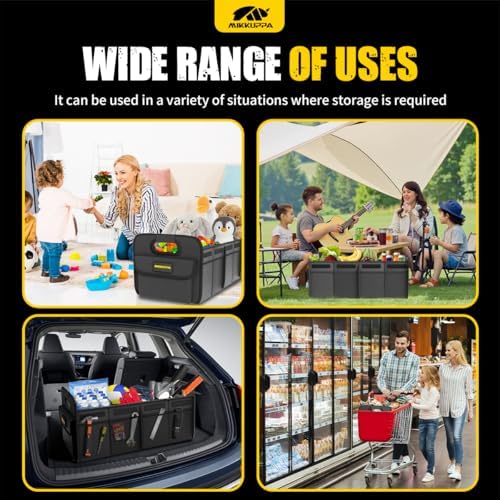 MIKKUPPA Car Trunk Organizer - 70L Foldable Car Storage - Image 6