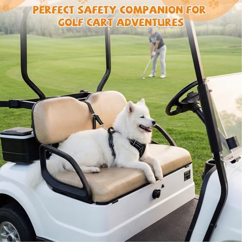 Hsei Dog Seat Belt Harness for Golf Cart, Pet No Pull Dog Seat Leash, - Image 6