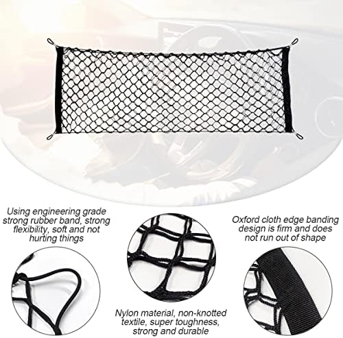 Adjustable Elastic Car Trunk Cargo Net, 35.4" x 11.8" - Image 3