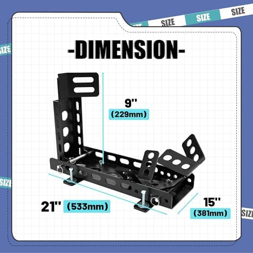 ECOTRIC Motorcycle Wheel Chock Trailer, Adjustable Motorcycle Front Tire - Image 3