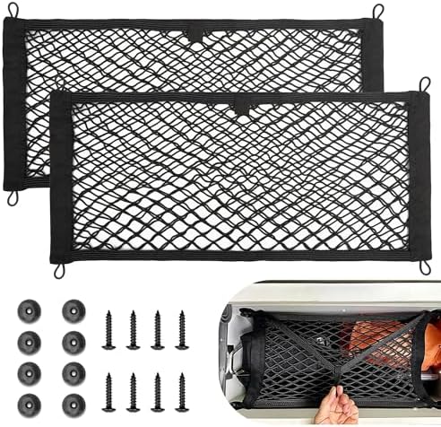 RED WOLF Universal Cargo Net Pocket Elastic Netting Car Mesh Pouch by REDWOLF