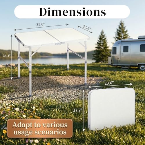 3ft Aluminum Folding Table, Portable Camping Table - Image 3