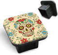 Sugar Skull Hitch Receiver Cover 2" Floral Skeleton Leaf Flower by Unknown