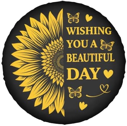 Spare Tire Cover，Sunflower Have The Day You Deserve Camper Spare Tire Cover - Image 7