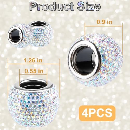 BFXM 4 Pcs Car Headrest Collars, Bling Head Rest Collars Rings Decoration - Image 2