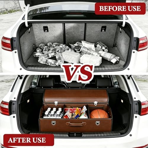 Car Trunk Organizer Leather Storage Box - Image 5