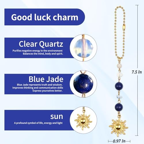Car Rear View Mirror Accessories Sunshine Car Hanging Ornament, Sun Rearview - Image 4