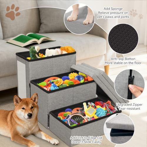 Zerbuger Dog Stairs with Storage - Image 7