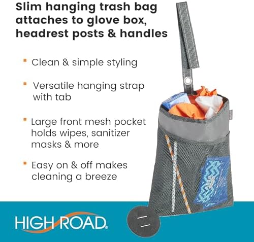 High Road Compact Hanging Car Trash Bag - Image 2