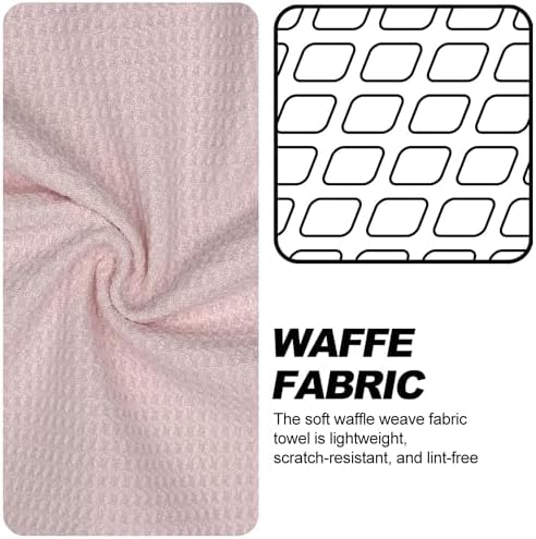 Small Magnetic Golf Towel with Clip, Microfiber Waffle Design - Image 2