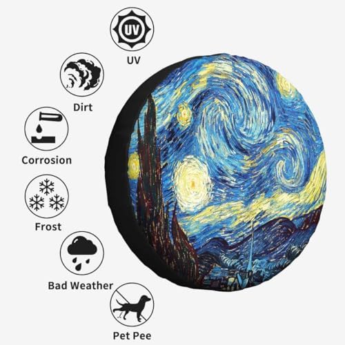 Abstract Starry Sky Spare Tire Cover - Image 6