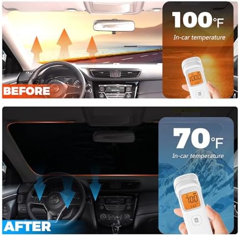 Foldable Front Windshield Sunshade fit - Image 2