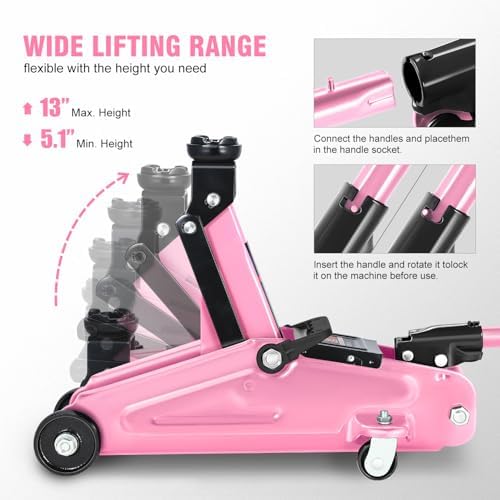 DNA Motoring Low Profile Hydraulic Trolley Service/Floor Jack, 2 Ton Capacity - Image 3