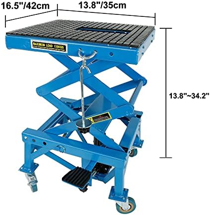 350lbs Heavy Duty Hydraulic Motorcycle Scissor Jack Lift - Image 3