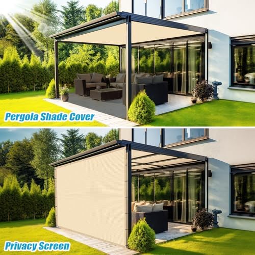 Amagenix 90% Pergola Shade Cover 6' X 6' Sun Shade Cloth - Image 5