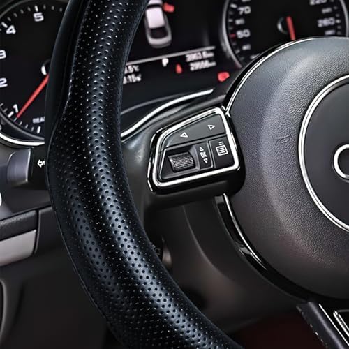 Haokay Heavy Duty Pure Cowhide Steering Wheel Cover, Genuine Leather Steering - Image 3