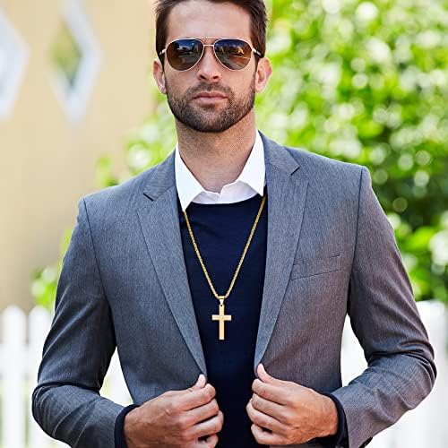 Pendant Cross for Car Rear View Mirror Necklace for Men Charm Car Mirror - Image 3