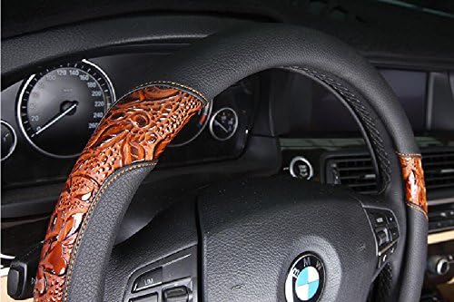 Steering Wheel Cover, Anti Slip Cover, Crocodile Grain Leather - Image 3