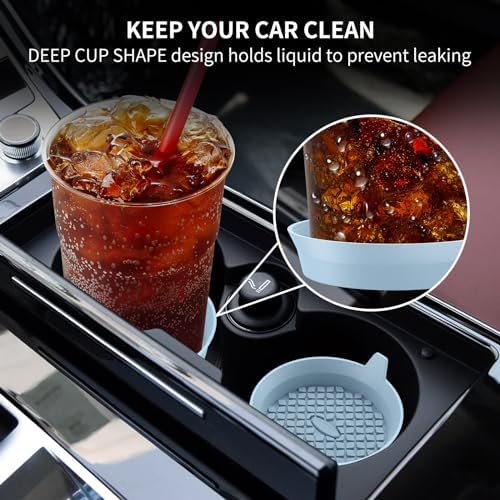ME.FAN Car Cup Holder Coasters Silicone Cups Mats, Automotive Universal - Image 3