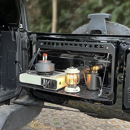 Tailgate Table Rear Foldable Cargo Shelf Aluminum Alloy Storage Shelf MOLLE - Image 4