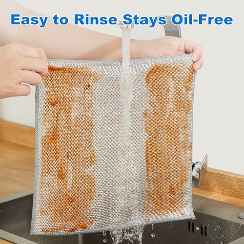 JOYMOOP Non Scratch Wire Dishcloth, 3 Piece Set - Image 5