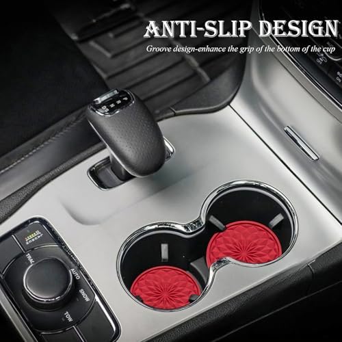 2 Pack Silicone Car Cup Holder Coaster – 2.75 Inch Non-Slip Drink Mat, - Image 3