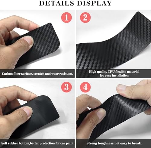 No Adhesive Magnetic Car Door Sill Protector, Anti-Scratch Carbon Fiber Door - Image 4