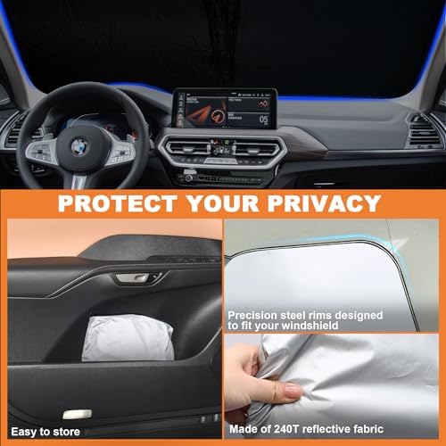 Foldable Front Windshield Sunshade fit - Image 4