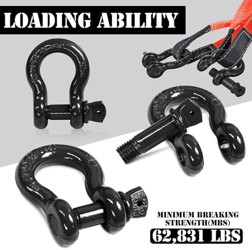 3/4" D Ring Shackle with 7/8" Screw Pin, 4.75T Working Load Limit / 28.5T - Image 3