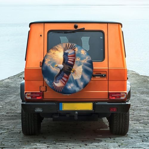 Spare Tire Cover for RV Camper, American Flag Eagle Tire Cover Protectors - Image 3
