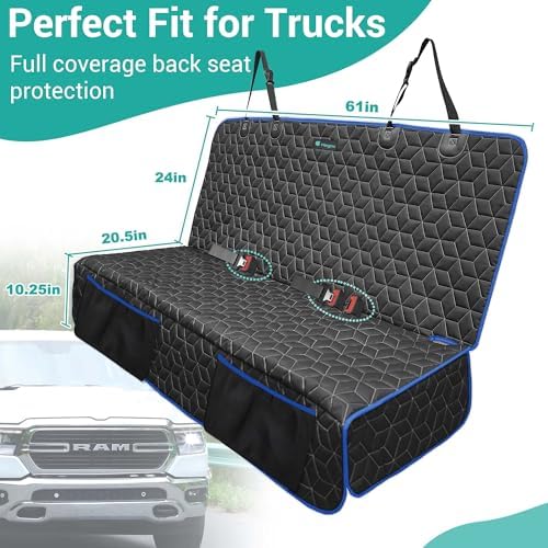 Meginc Back Seat Cover for Dogs, Washable Bench Seat Covers for Trucks - Image 3