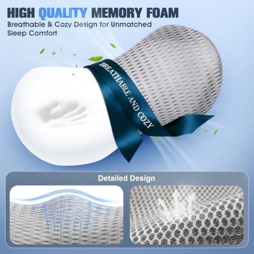 Lumbar Support Pillow, Ergonomic Memory Foam Lumbar Pillow - Image 6