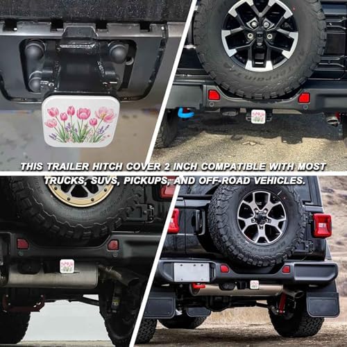 2" Trailer Hitch Cover Rubber Receiver Tube Cap Trailer Hitch Covers - Image 5