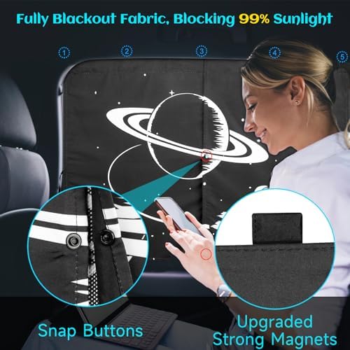 Magnetic Car Window Shades, 2 Packs Car Sun Shades - Image 2